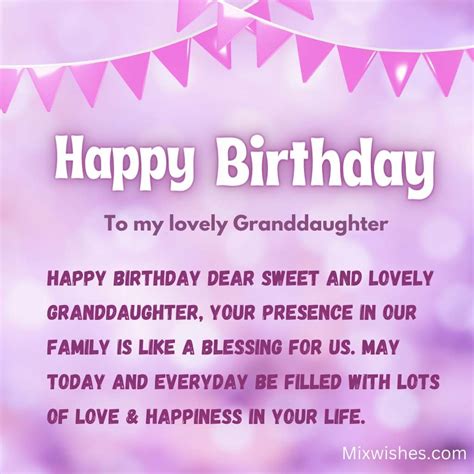 40 Sweet Birthday Wishes And Quotes For Granddaughter 2023