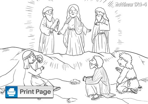 jesus transfiguration coloring pages  printable pdfs connectus