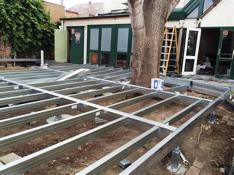 boxspan diy steel deck kits verandah floor frames  combustible