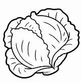 Repollo Repolho Cabbage Simples Sorrindo Colorironline Animados sketch template