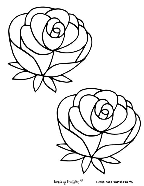 rose template  styles  fun activities crafts world  printables