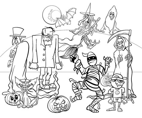 magazinelite  halloween coloring pages pics