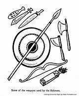 Coloring Pages Weapons Bible Medieval Times Printables Template sketch template