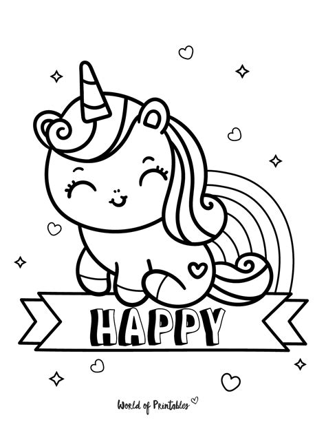 cute unicorn coloring page  printable coloring pages magical