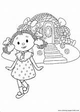 Coloring Pages Andy Pandy House Cartoon Color Front Standing Loo Looby Character Kids Printable Para Sheets Colorear Girl Book Dibujos sketch template