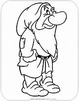 Grumpy Dwarfs Disneyclips Dopey sketch template