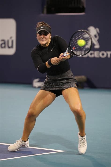 professional tennis player bianca andreescu of canada in action during