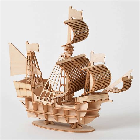 diy  wooden handmade assemble  dimensional marine sailing ship model building toy price