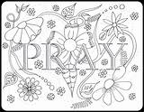 Coloring Prayer Praying Pages Bible Lds Color Pray Printable Colouring Georgia Child Adult Keeffe Kids Children Sheets Lords Adults Flower sketch template