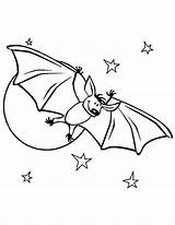 Coloring Night Bats Pages Cute Starry Time Bat Animal Color Outline Colorluna Getcolorings Happy Choose Board sketch template