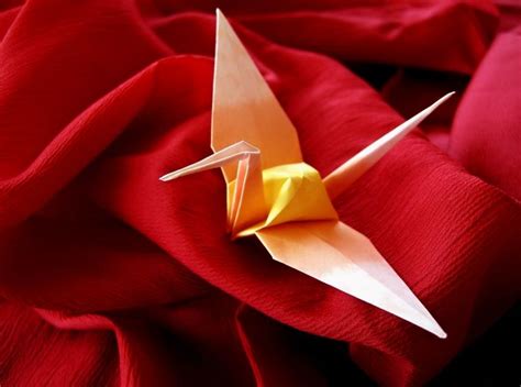 folded paper crane paper crane japanese art styles origami crane