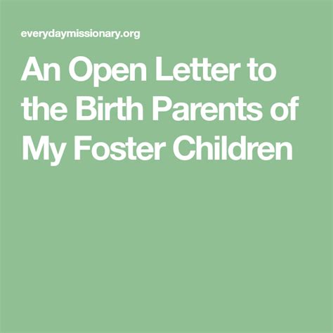 letter  birth parents  foster parents letter pwk