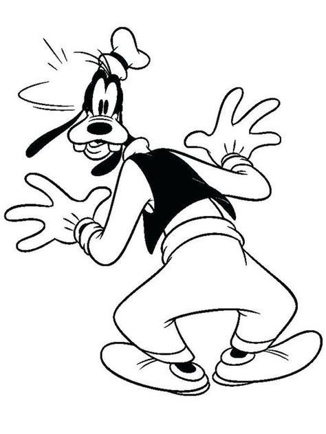 printable goofy coloring pages   cartoon coloring pages