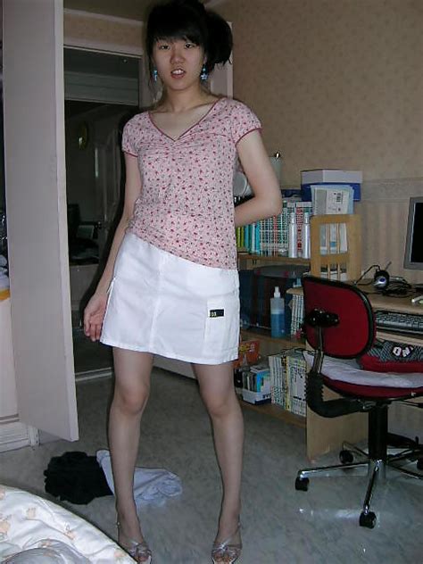 hot teen korean school girl at home