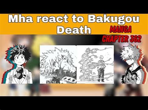 mhabnha react  bakugou death manga chapter  youtube