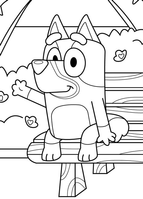 dad  bluey coloring page  printable coloring pages  kids