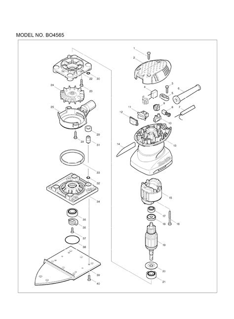 buy makita bo replacement tool parts makita bo diagram