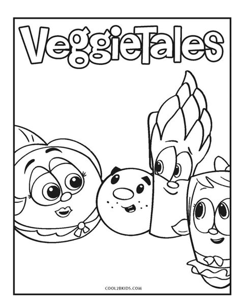 printable veggie tales coloring pages  kids