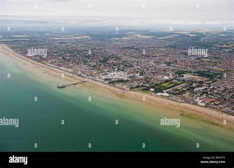 aerial view  worthing seafront   east  west worthing