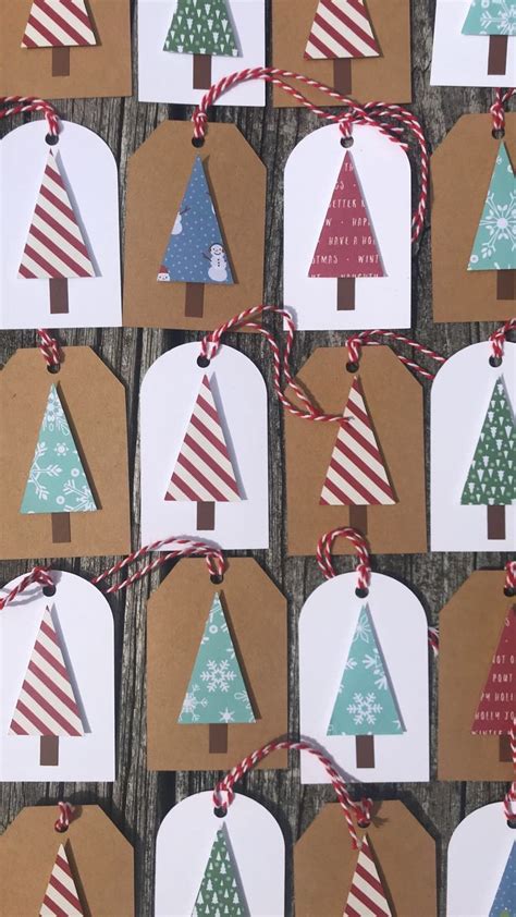 paper tags  christmas trees