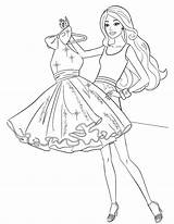 Barbie Coloring Pages Fashion Girls sketch template