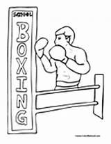 Boxing Coloring Pages Girl Colormegood Sports sketch template