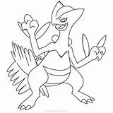 Coloring Sceptile Dusk Lycanroc Xcolorings Gengar Lineart sketch template