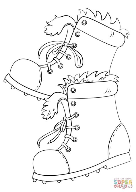 snow boots coloring pages coloring pages