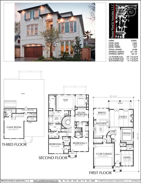 story  houses custom small home design plans affordable floor preston wood associates