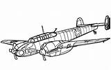 Aviones Messerschmitt sketch template