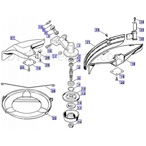 stihl fs  brushcutter fs parts diagram gear head deflector