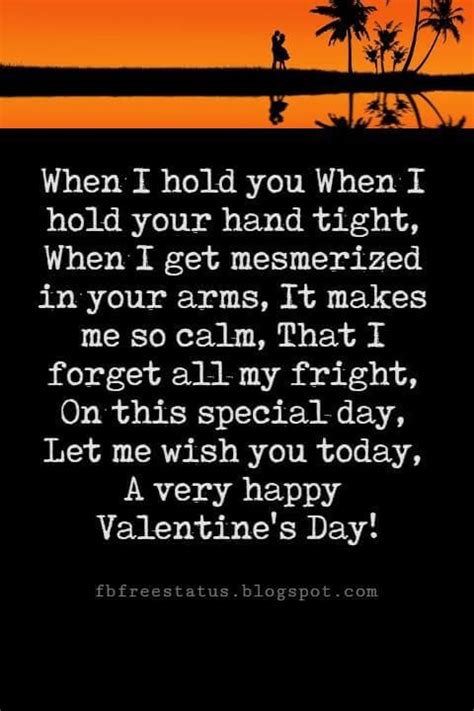 Valentines Poems For Him When I Hold You When I Hold Your Hand Tight