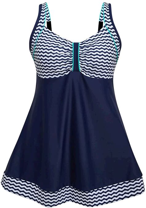 danify women s plus size swimsuits slimming tummy control navy size