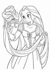 Coloring Pages Tangled Kids Printable sketch template