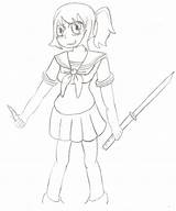 Yandere Simulator Coloring Pages Template sketch template