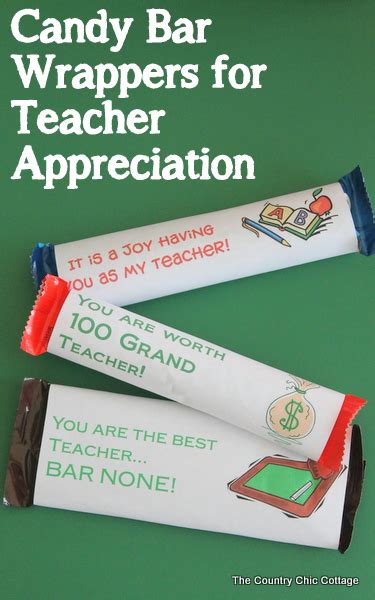 candy bar wrappers  teacher appreciation mom  real