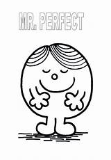 Coloring Mr Men Pages Miss Little Perfect Handsome So Comments Coloringhome sketch template