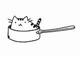 Pfanne Malvorlage Katze sketch template