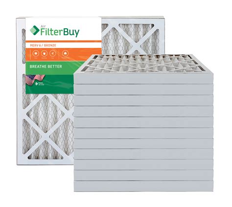 afb bronze merv  xx pleated ac furnace air filter pack   filters  produced