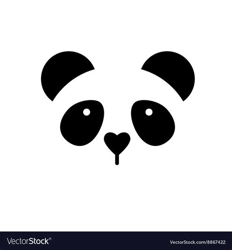 panda bear template royalty  vector image vectorstock