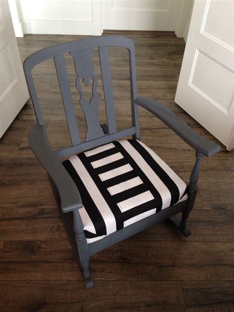 refurbished rocking chair black  white matte finish chair home