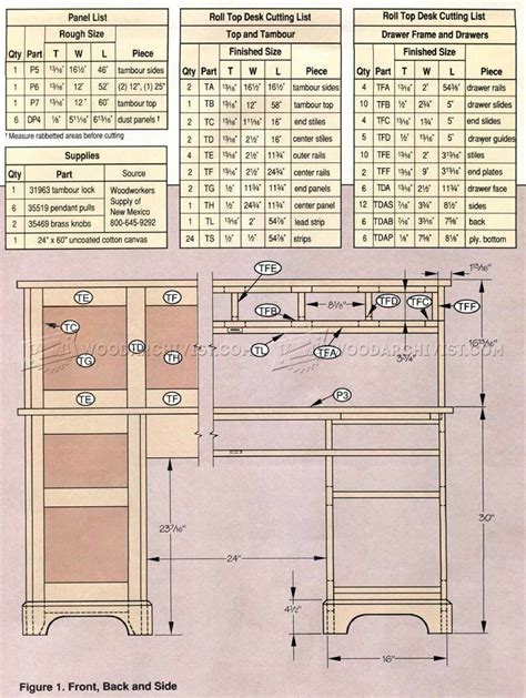 roll top desk plans woodarchivist