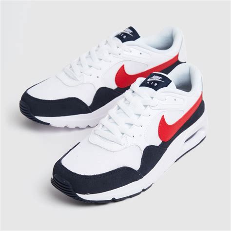 mens white red nike air max sc trainers schuh