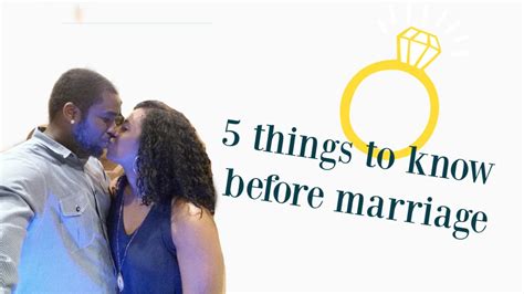 5 Things To Know Before Marriage Youtube