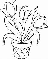 Tulipe sketch template