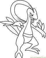 Grovyle Coloring Sceptile Coloringpages101 sketch template
