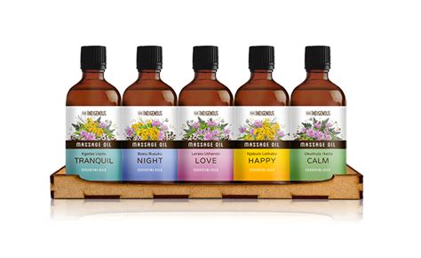 pure indigenous massage oils 5 bottles set 100ml shop today get it