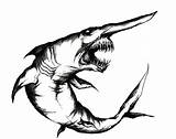 Shark Goblin Coloring Pages Drawing Line Clipart Sharks Deviantart Cliparts Printable Tattoos Unicorn Clipartbest Library Getcolorings Clipartmag Img03 sketch template