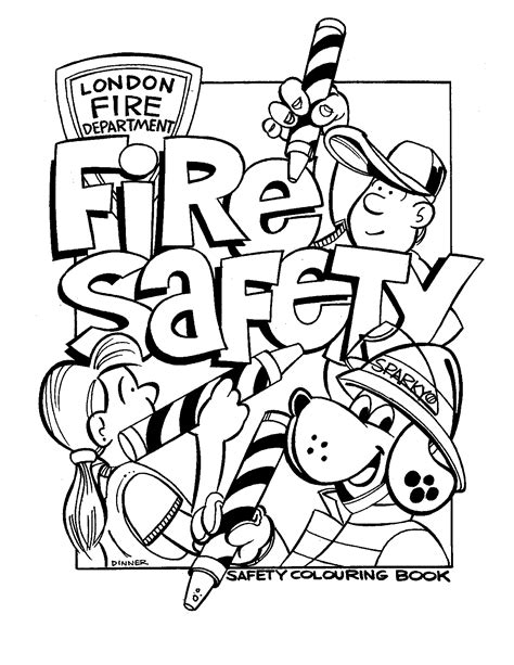 fire safety book coloring page   fire safety book