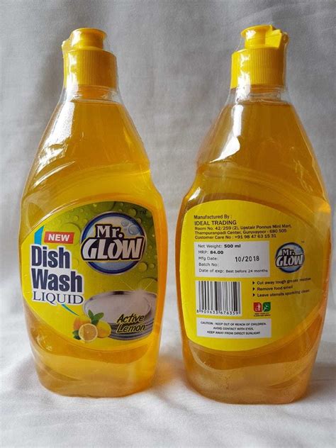 mrglow dish wash ml  rs bottle dish wash bottles  thrissur id